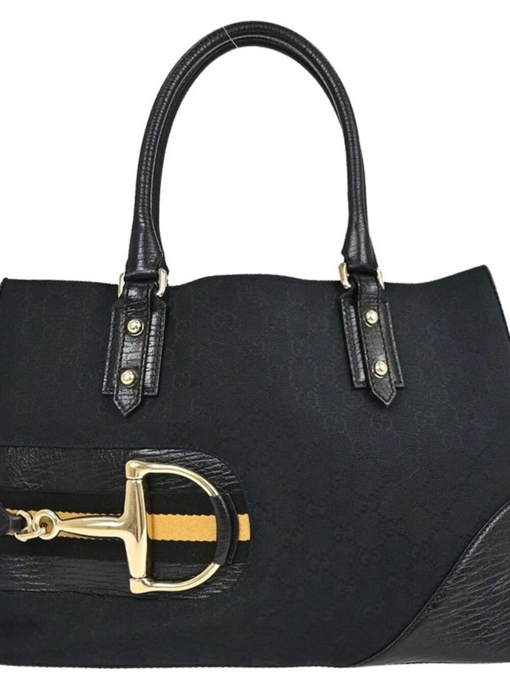 Gucci Black Canvas Horsebit
